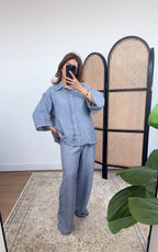ENSEMBLE CHEMISE BLEU MARINE - INA
