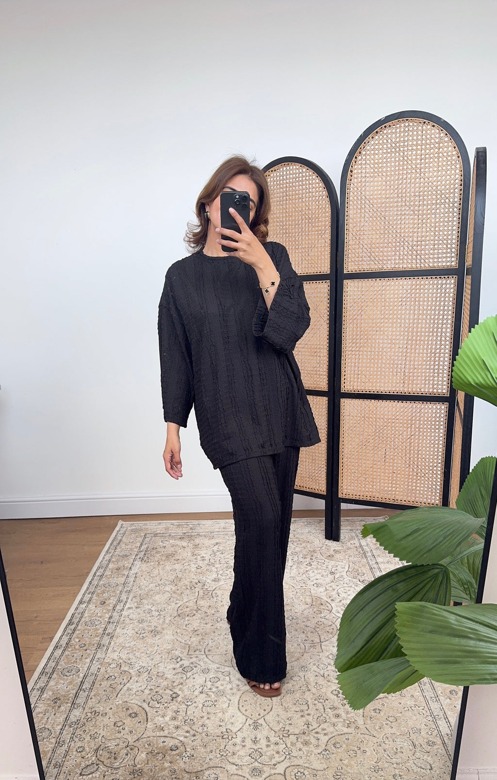 ENSEMBLE TEXTURÉ NOIR - KAIA