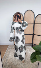 ROBE MOUSSELINE IMPRIMÉ MAXI OLIVE - BRIA