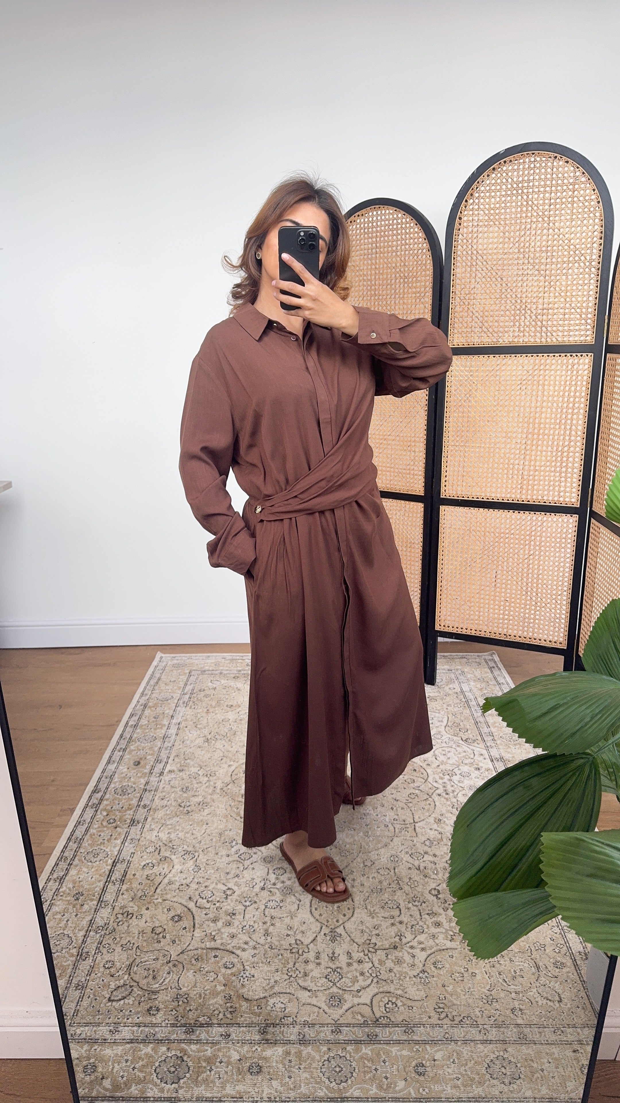 ROBE CHEMISE CHOCOLAT - SAHI