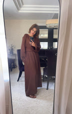 ROBE LIN MÉLANGE COCO AVEC CEINTURE - NARIA