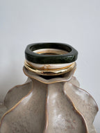 ENSEMBLE BRACELET RESIN & METAL OLIVE