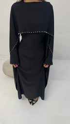 ROBE CAPE PERLE NOIR - SISI