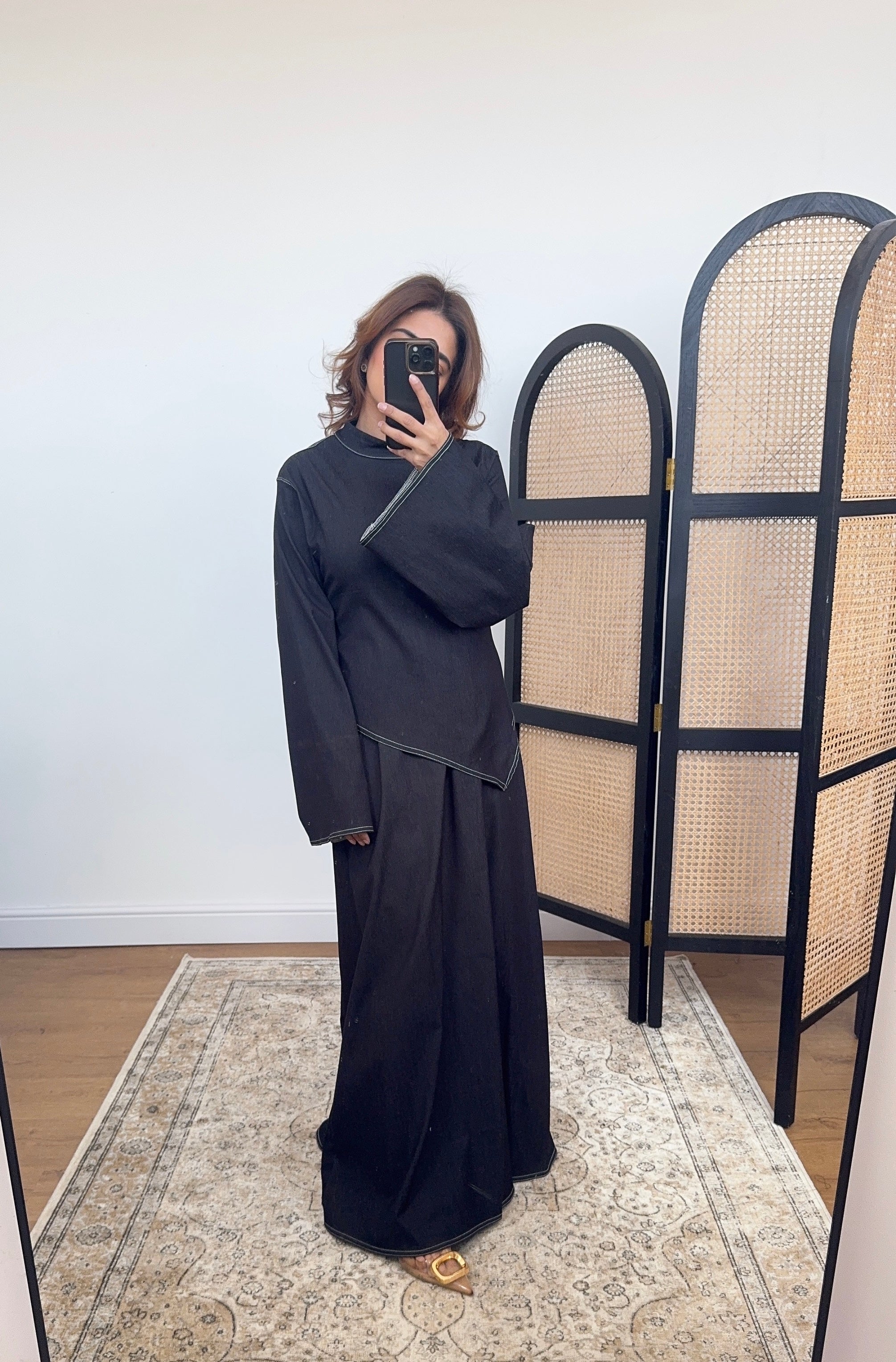 ENSEMBLE JUPE DENIM NOIR - KEHLANI