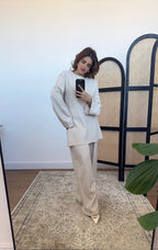 ENSEMBLE MINIMALISTE COUTURE DÉTAIL CRÈME - BAYA