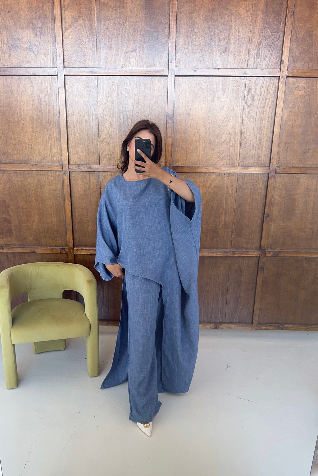 ENSEMBLE ASYMÉTRIQUE BLEU - HAYAT