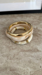 RIGID RESIN & METAL BRACELET ENSEMBLE