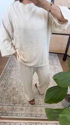 ENSEMBLE TEXTURÉ CRÈME - KAIA