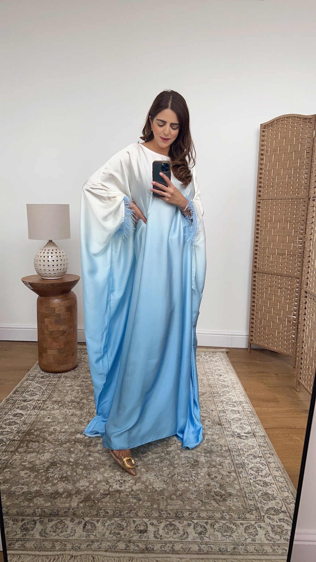 ANALIA CAFTAN EN OMBRÉ SKY BLEU