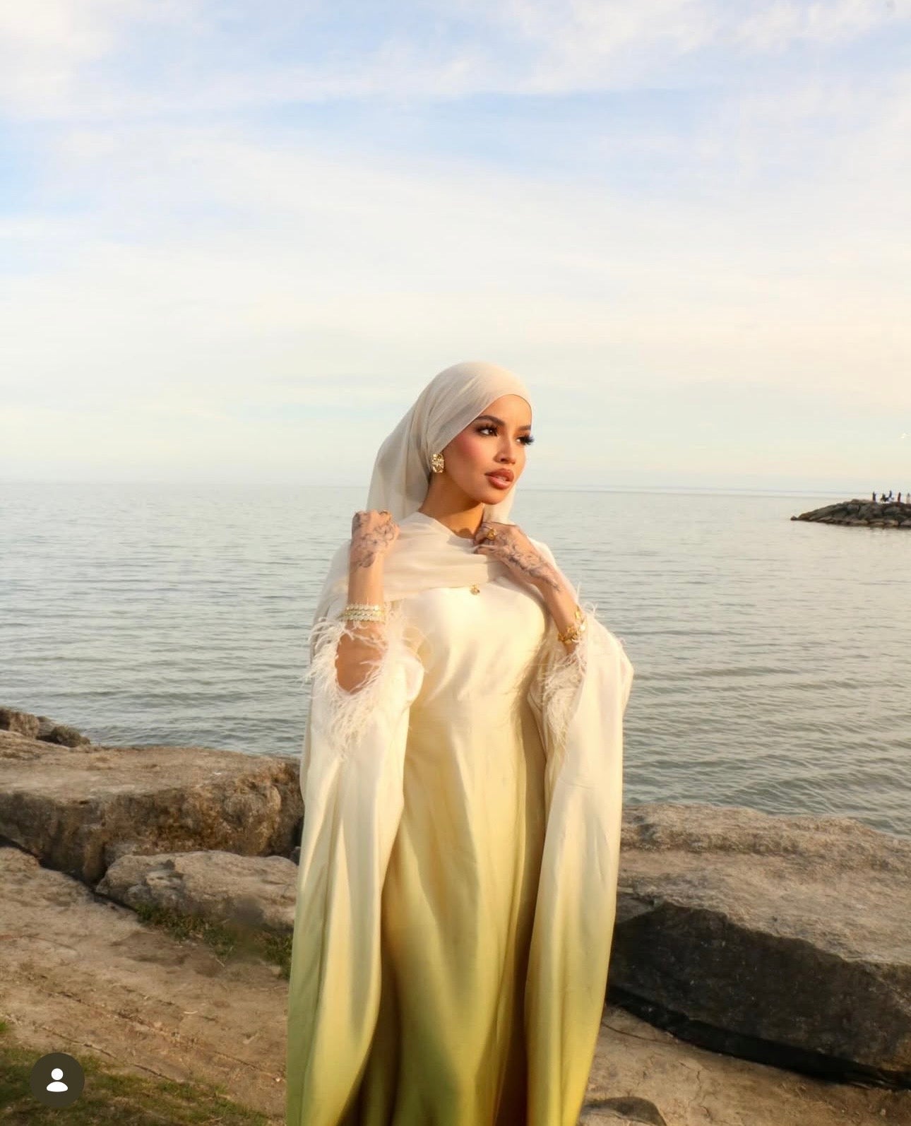 ANALIA CAFTAN EN OMBRÉ JAUNE