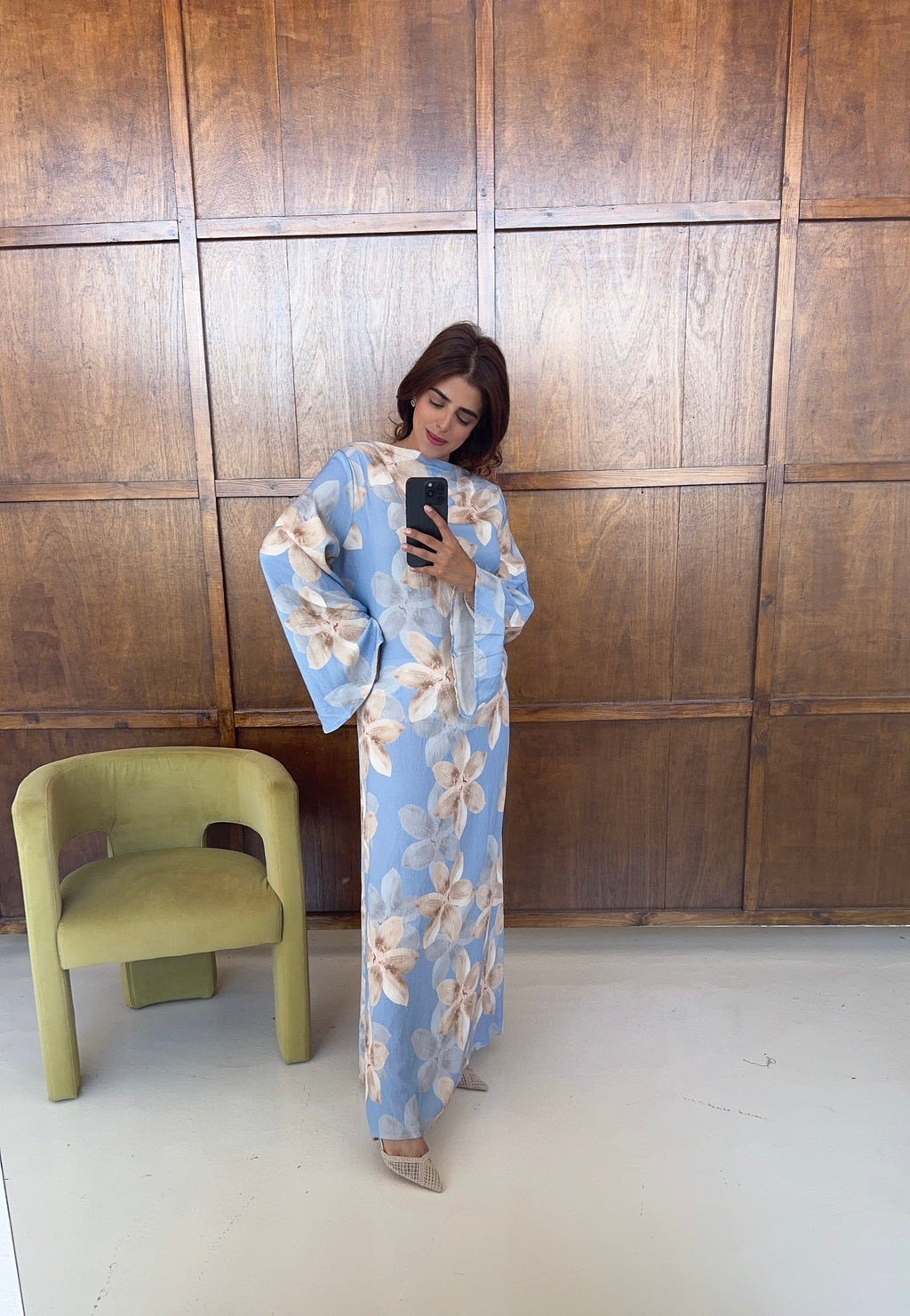 ROBE FLEURI NOUÉ DOS BLEU - ASI