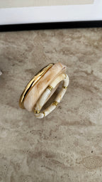 RIGID RESIN & METAL BRACELET ENSEMBLE