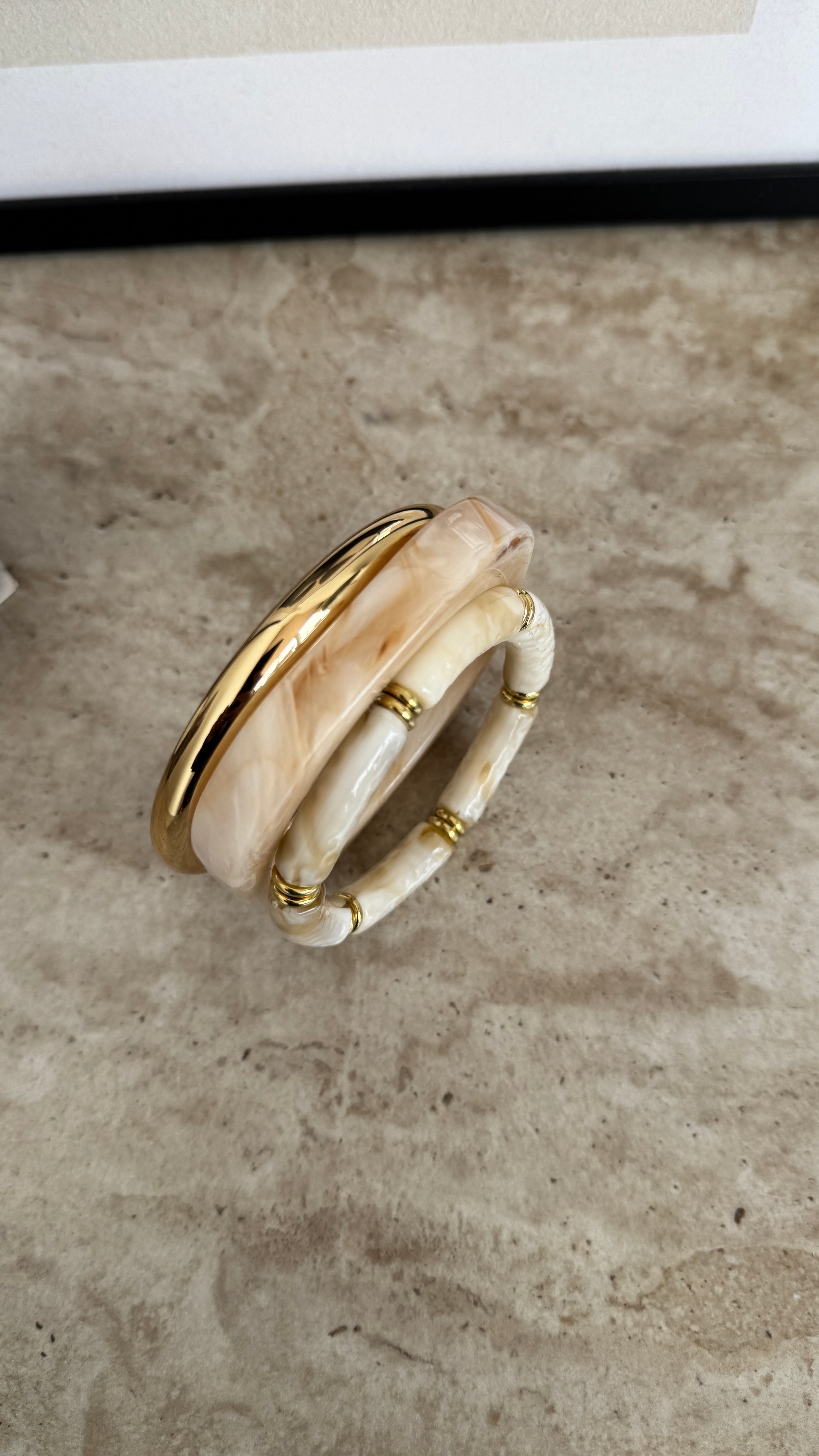 RIGID RESIN & METAL BRACELET ENSEMBLE