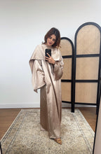 CHAMPAGNE FOULARD ROBE AVEC POCHES - LUMERA