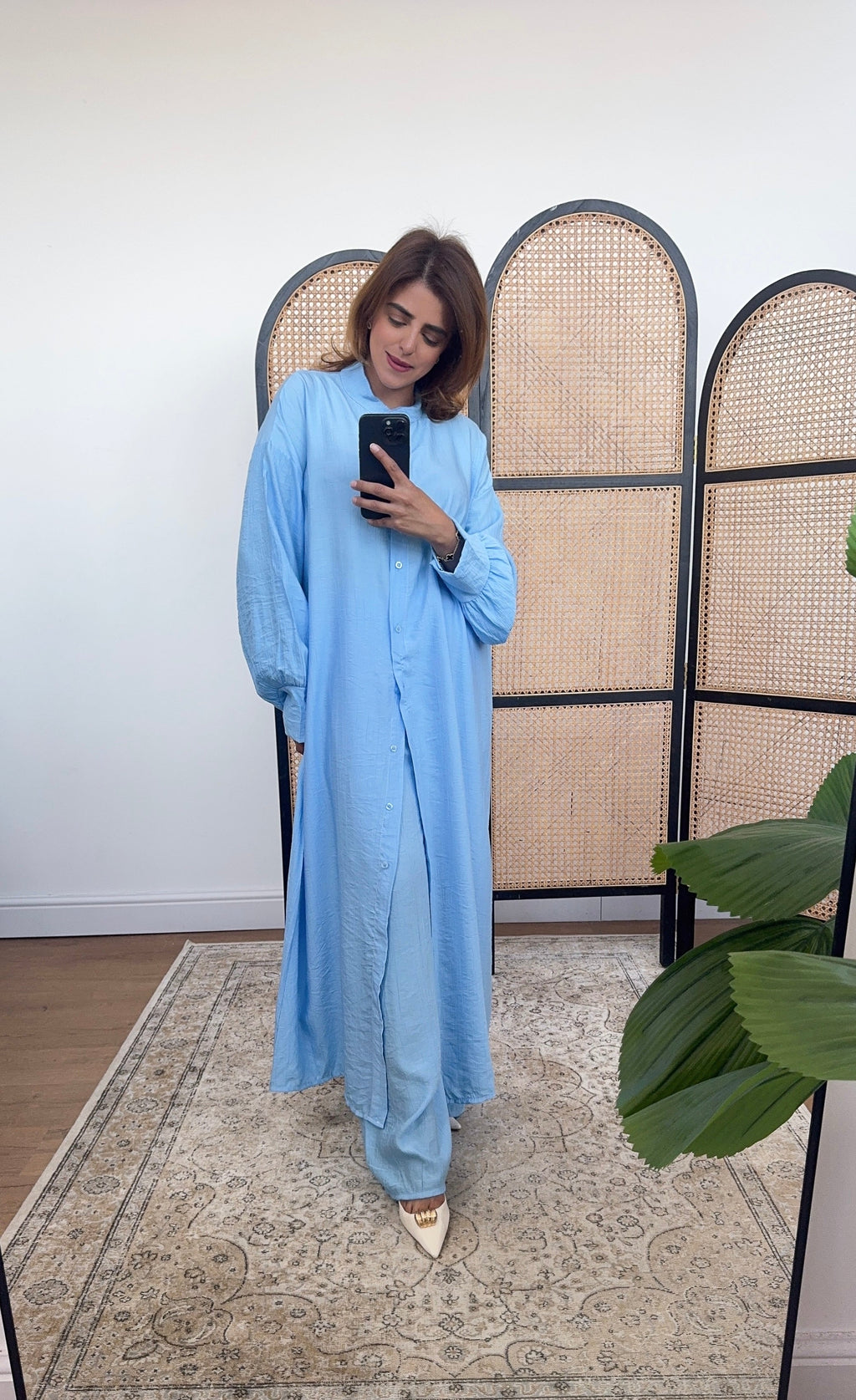ENSEMBLE ROBE DEUX PIÈCES BLEU - TAYA