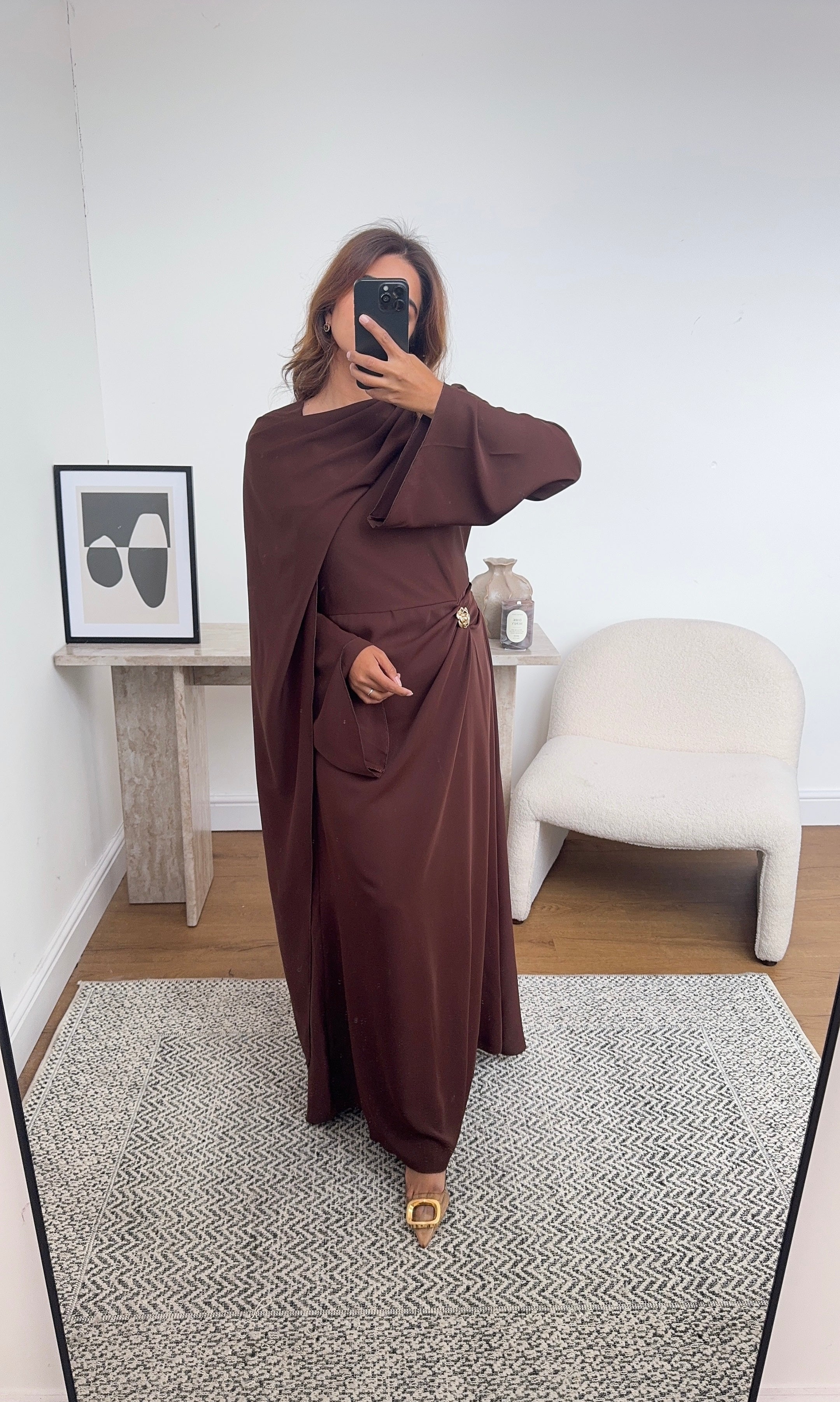 ROBE COCO AVEC DRAPÉ FOULARD - ZARIA