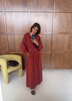 TERRACOTTA TRESSÉ V COL ENSEMBLE - MIRYA