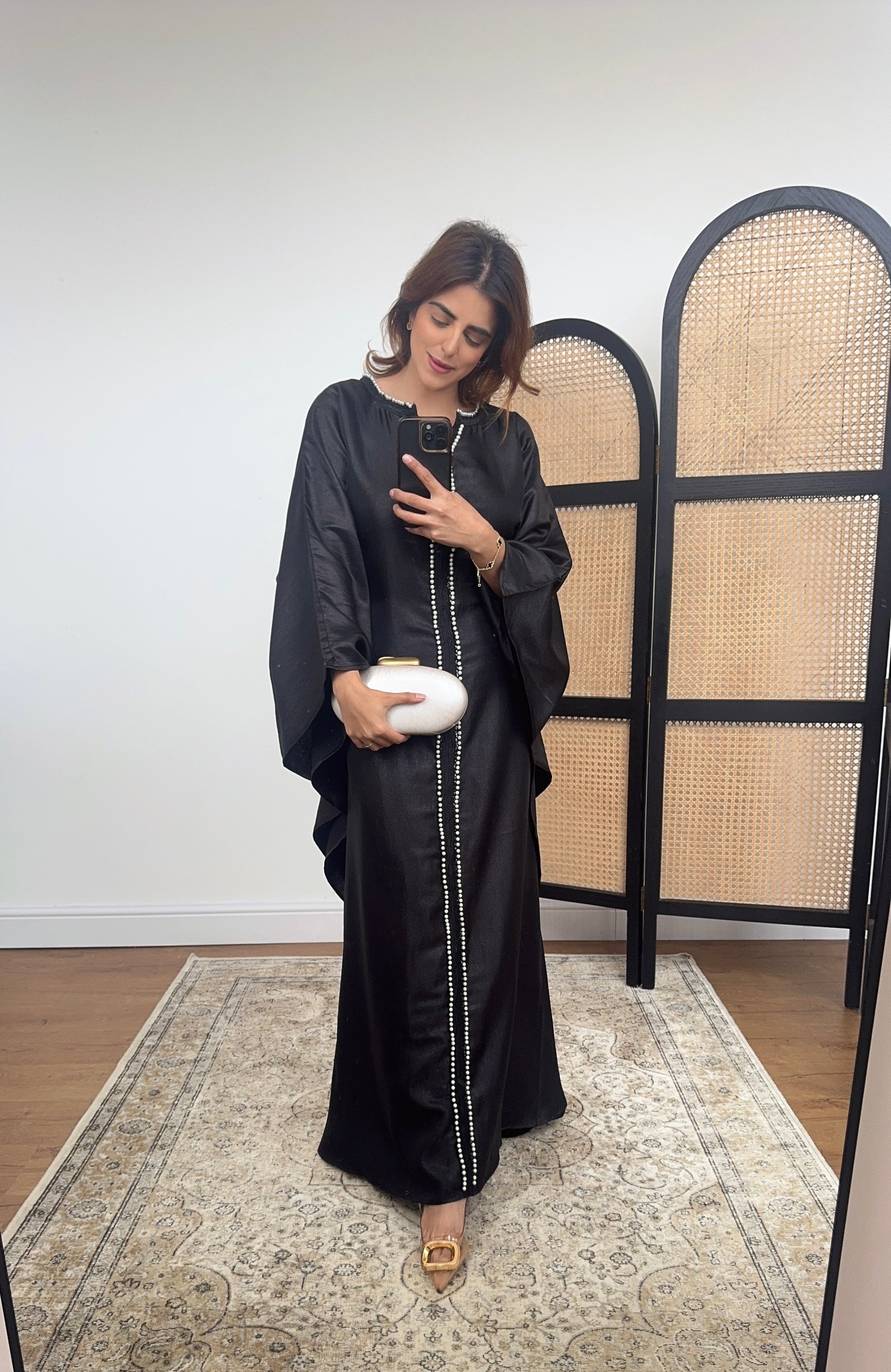CAFTAN PERLE NOIR - MARWA