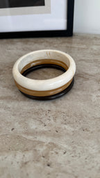 ENSEMBLE BRACELET ONDULÉ CRÈME