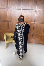 CAFTAN BRODÉ NOIR - LAYLA