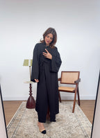 ROBE NOIR AVEC NOUÉ DÉTAIL - ARIA