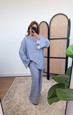 ENSEMBLE RAYÉ BLEU - DAISY