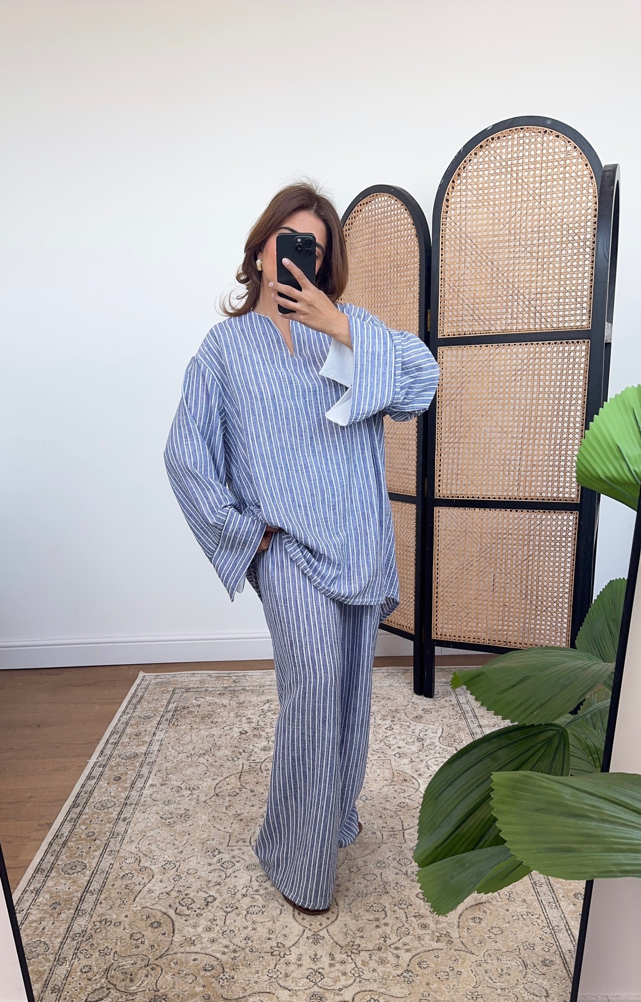 ENSEMBLE RAYÉ BLEU - DAISY