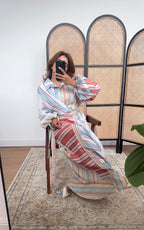 PASTEL RAYÉ MAXI ROBE - NINA