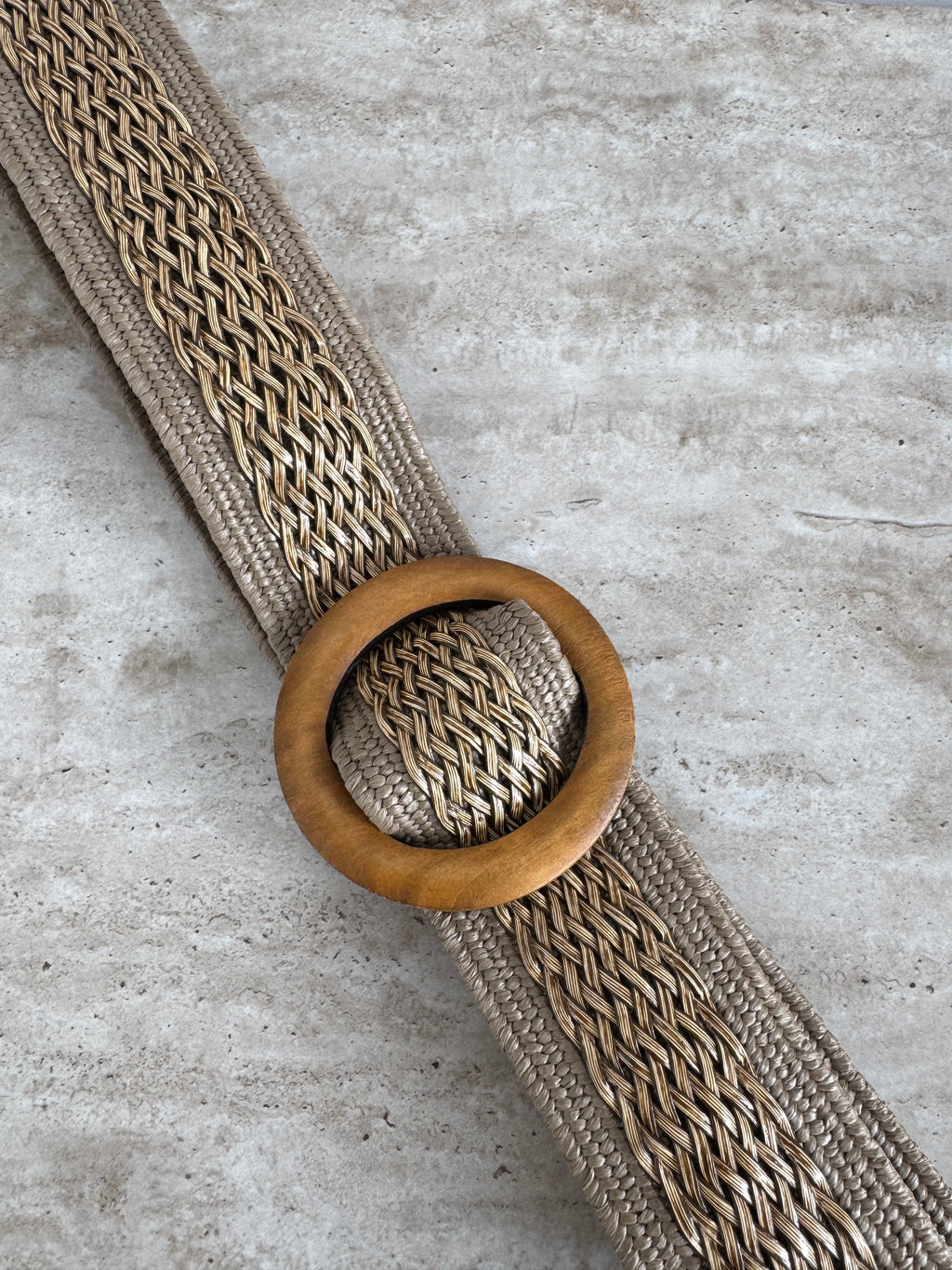 SAHARA MARRON WEAVE STRETCH CEINTURE