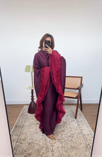CAFTAN VOLANT BORDEAUX - LAYANA