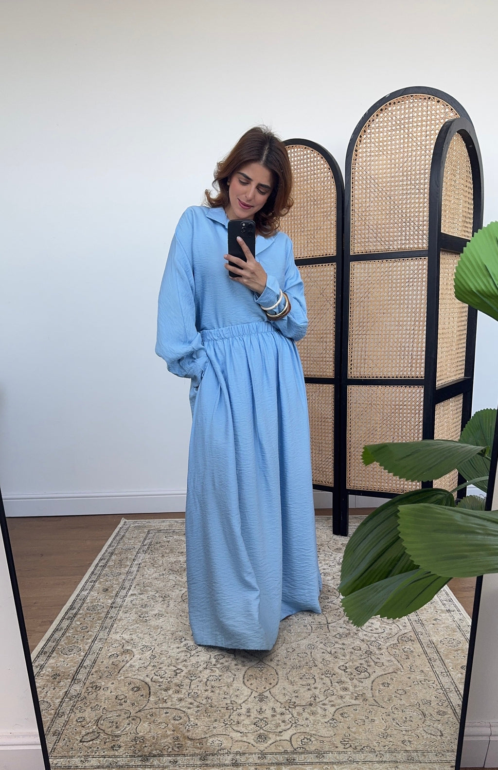 ENSEMBLE JUPE BLEU - INES