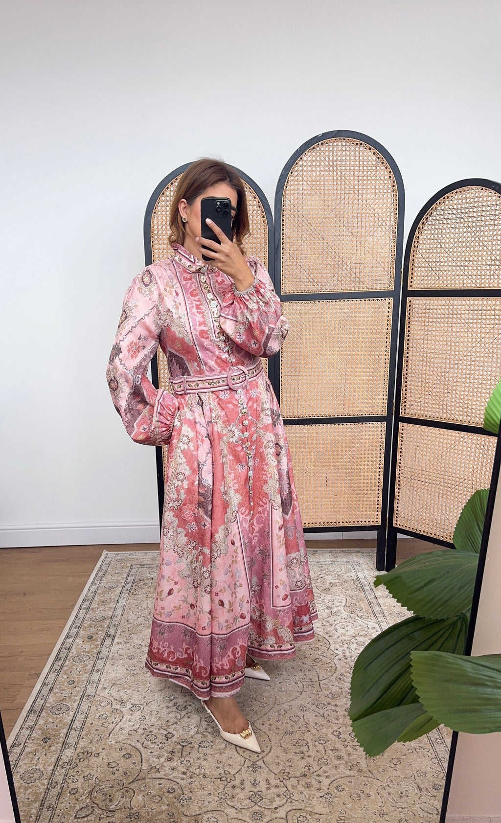 ROBE CACHEMIRE BOUTON MAXI CERISE - NOVA