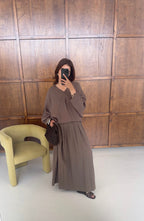 ENSEMBLE TRESSÉ V COL TAUPE - MIRYA