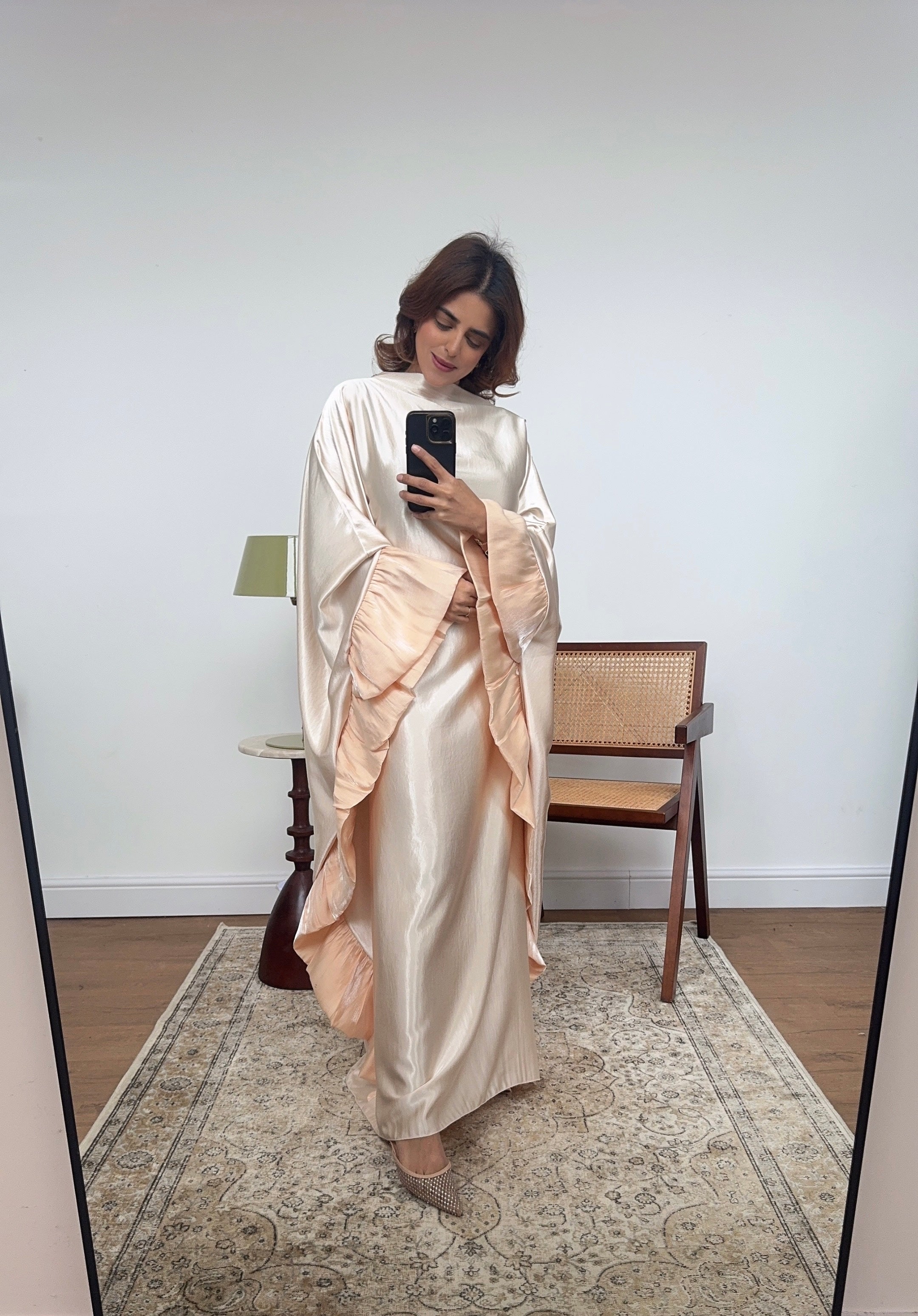 CAFTAN VOLANT CRÈME - LAYANA