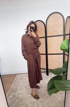 ROBE CHEMISE CHOCOLAT - SAHI