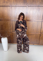 ENSEMBLE FLEURI MOUSSELINE SOIE COCO - NEVA