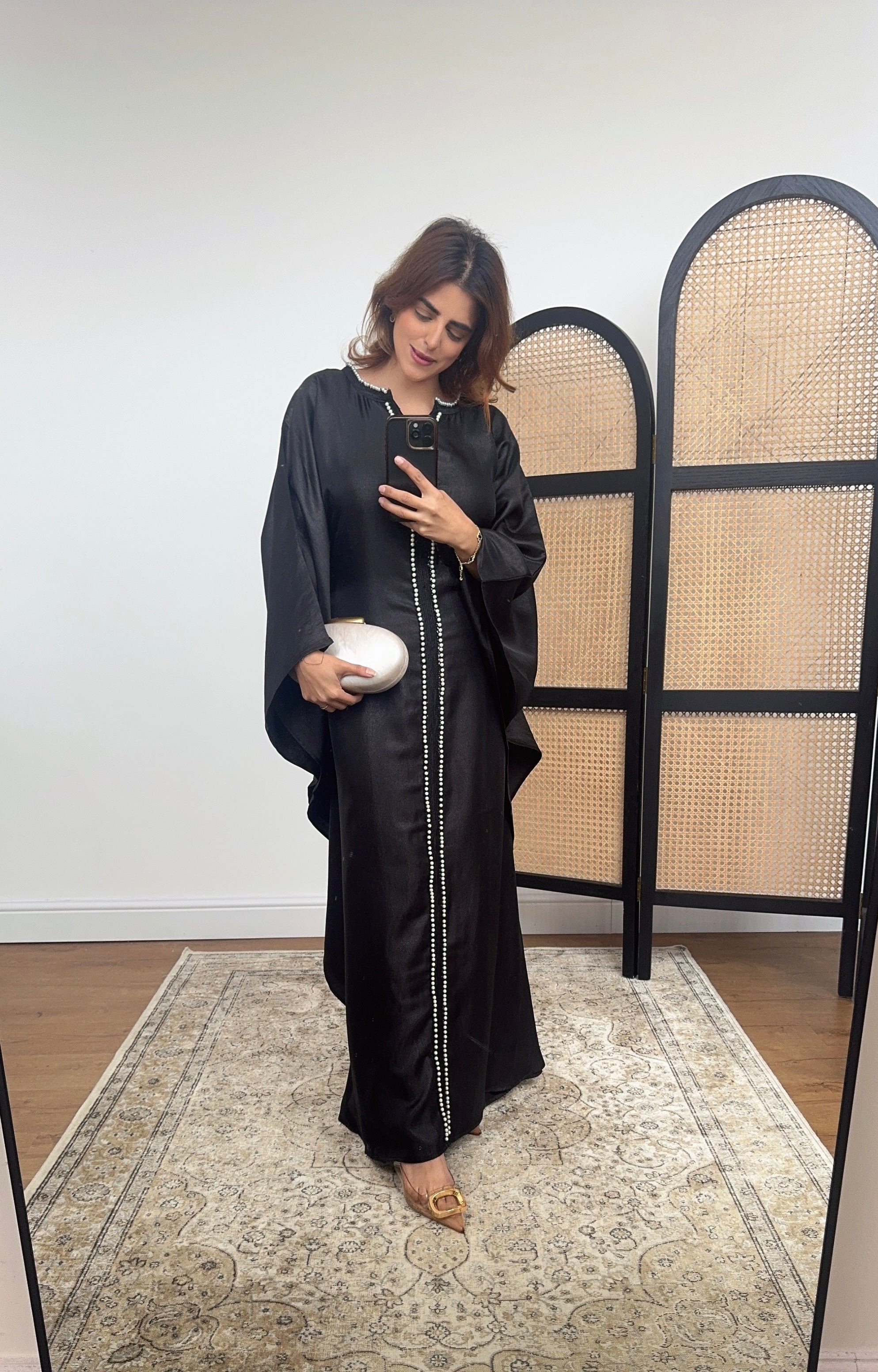 CAFTAN PERLE NOIR - MARWA