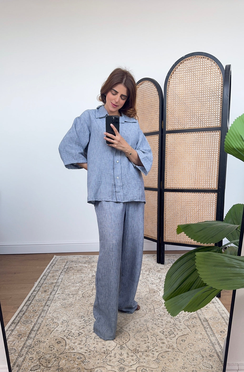 ENSEMBLE CHEMISE BLEU MARINE - INA