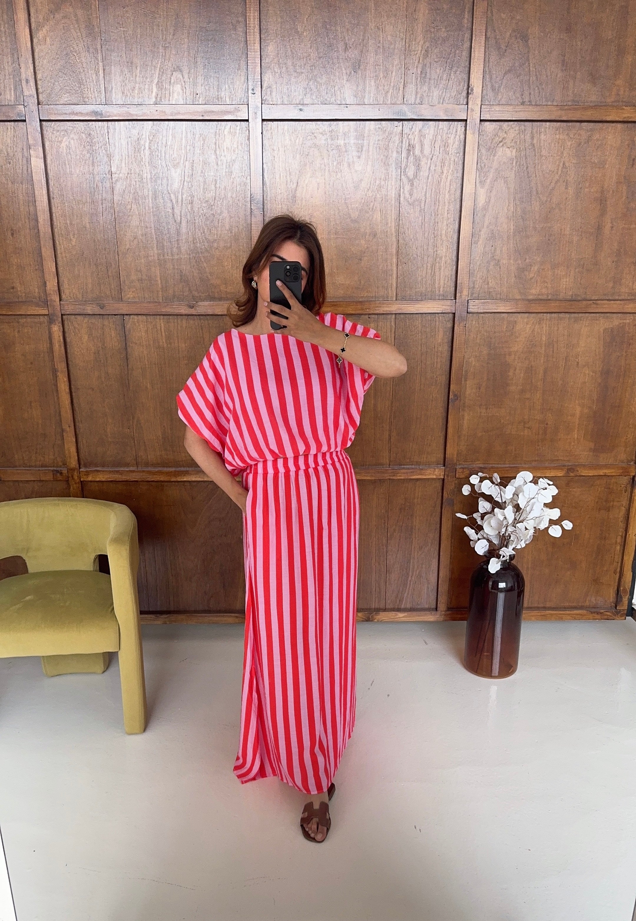 RESORT RAYÉ BATWING HAUT ET JUPE ENSEMBLE - TALISA