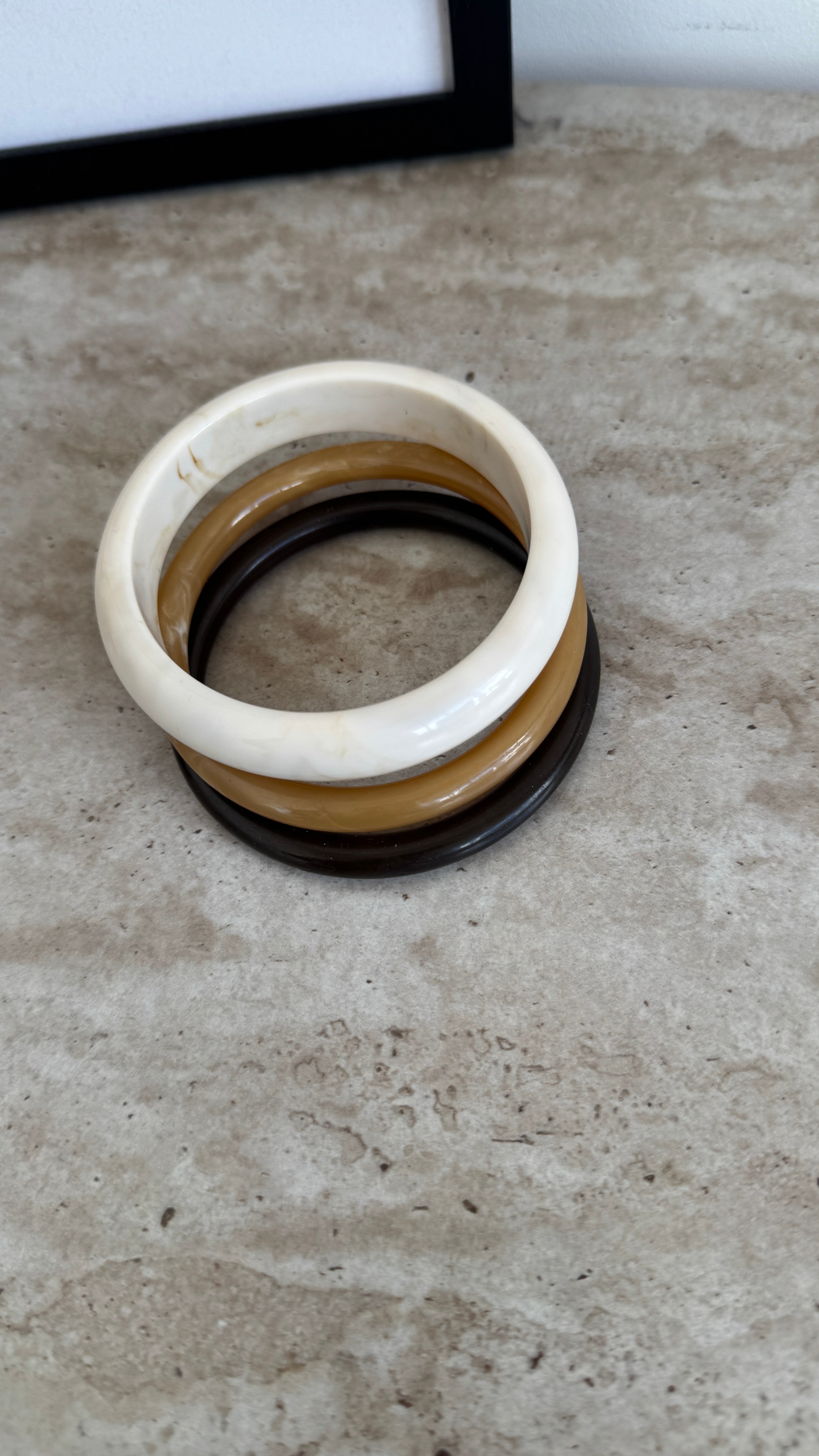 ENSEMBLE BRACELET ONDULÉ CRÈME