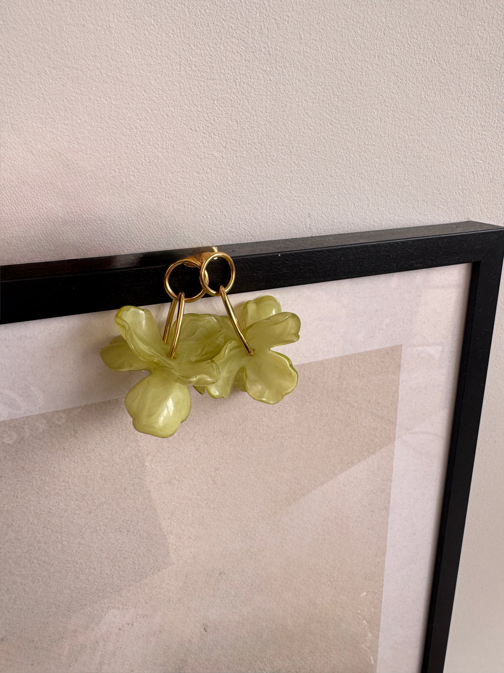 PISTACHIO FLEUR BOUCLES D'OREILLES