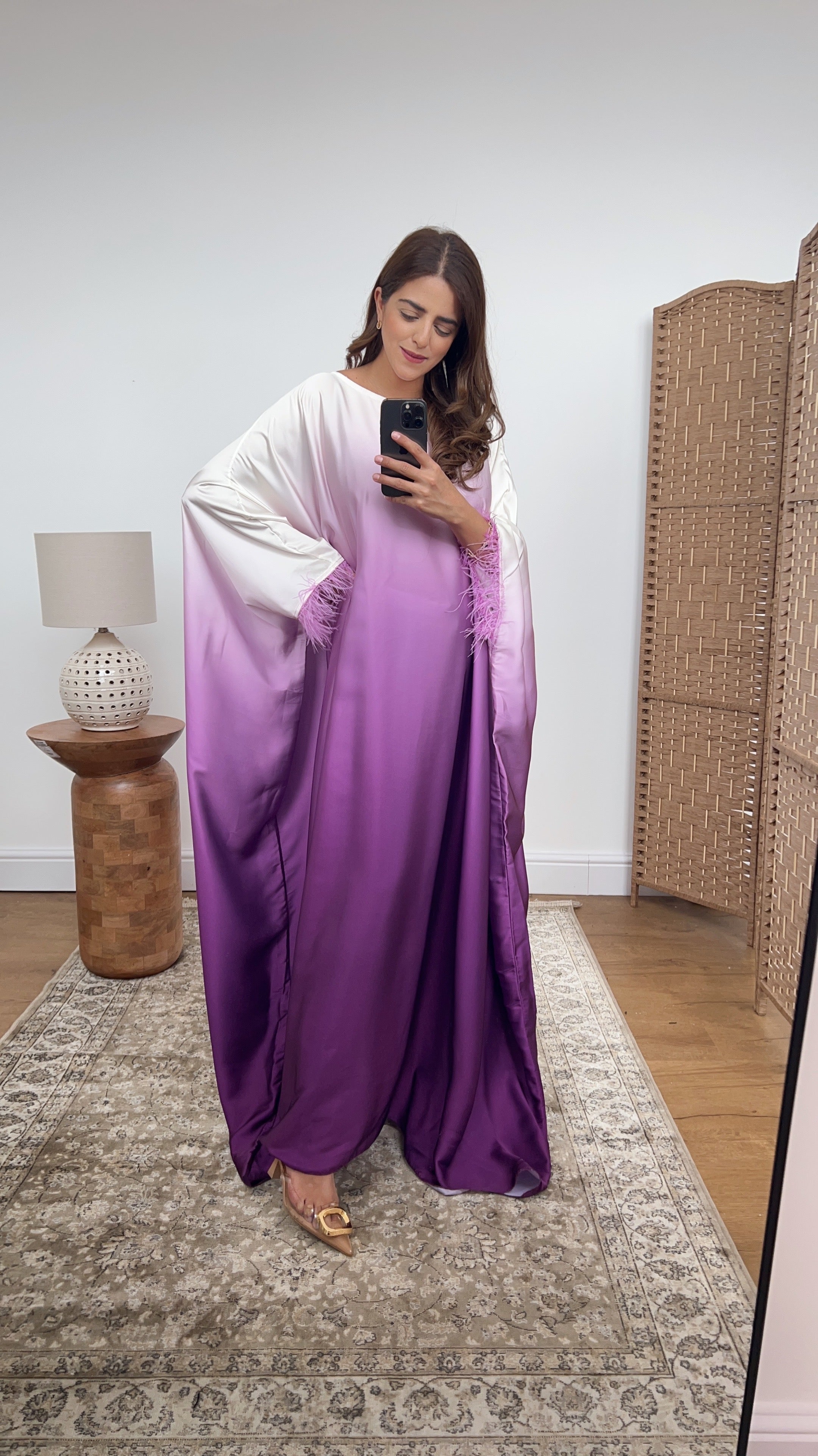 ANALIA CAFTAN EN OMBRÉ PURPLE