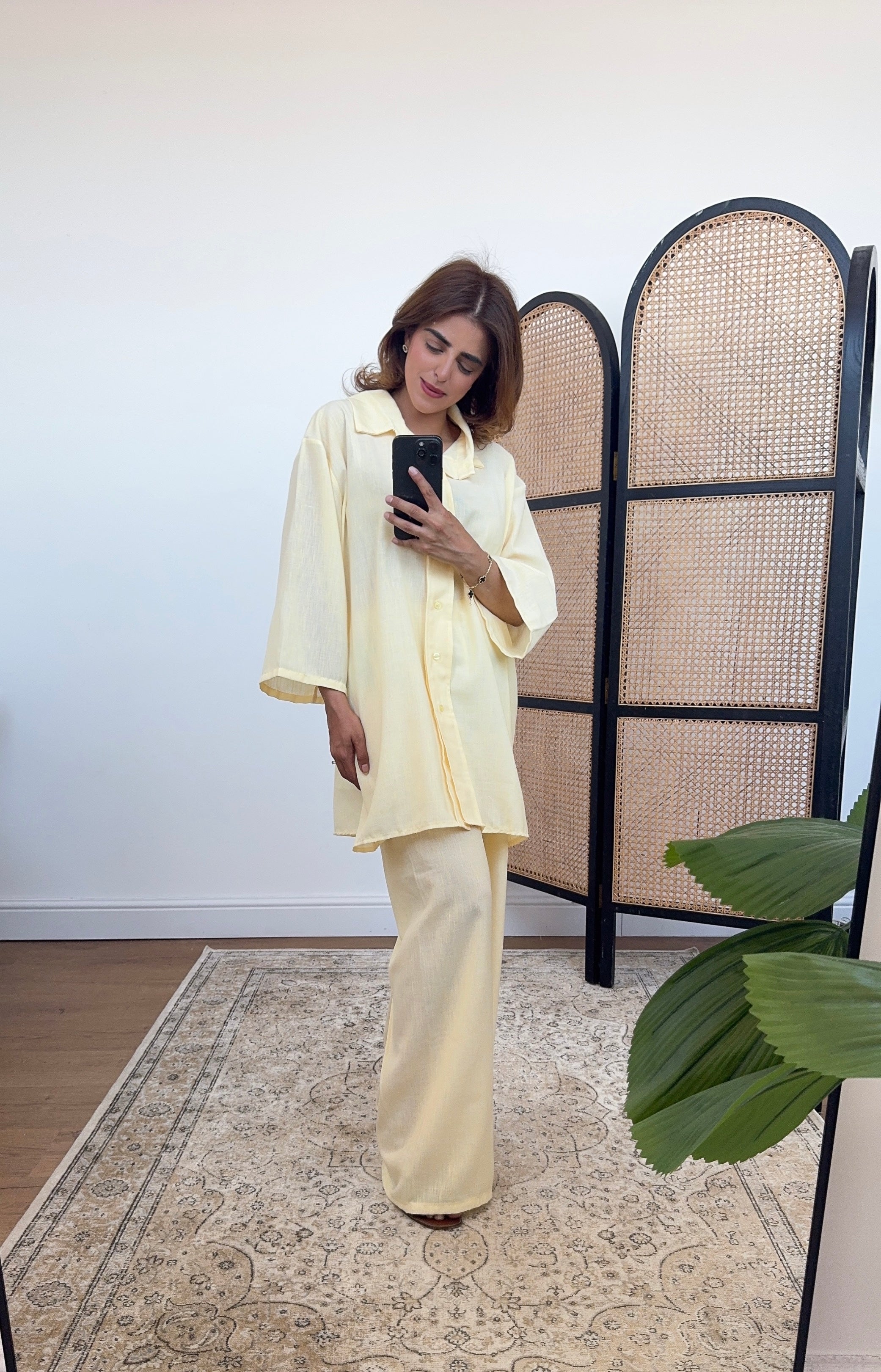 ENSEMBLE CHEMISE JAUNE - INA