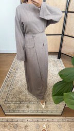 ENSEMBLE JUPE TAUPE - AURA