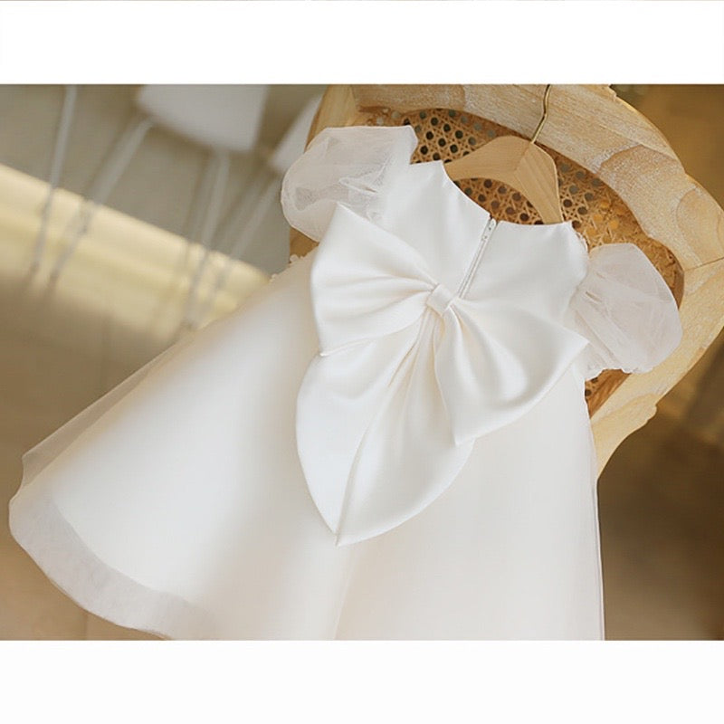 ROBE FLEURI APPLIQUÉS IVOIRE