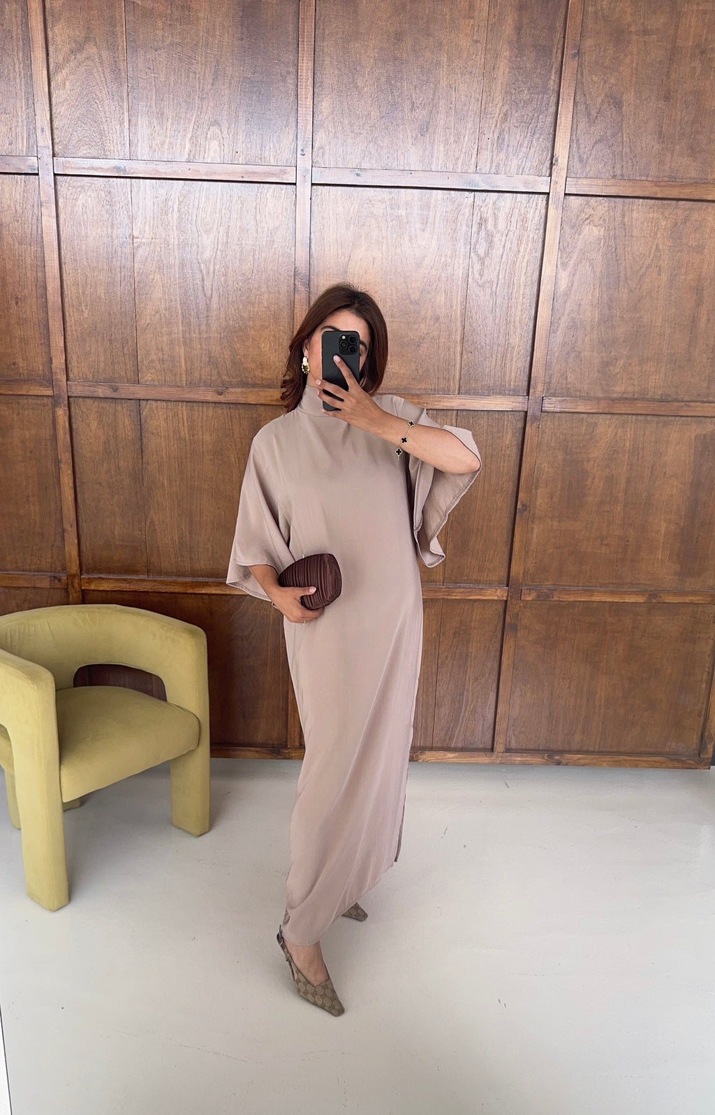 PREORDER TAUPE ROBE - ELODIE