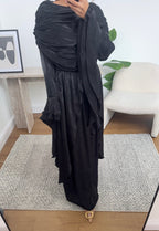 ROBE ÉVASÉ MANCHES NOIR - GRECIA