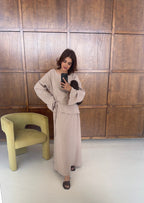 ENSEMBLE JUPE NOUÉ TAILLE TAUPE - AVILNA