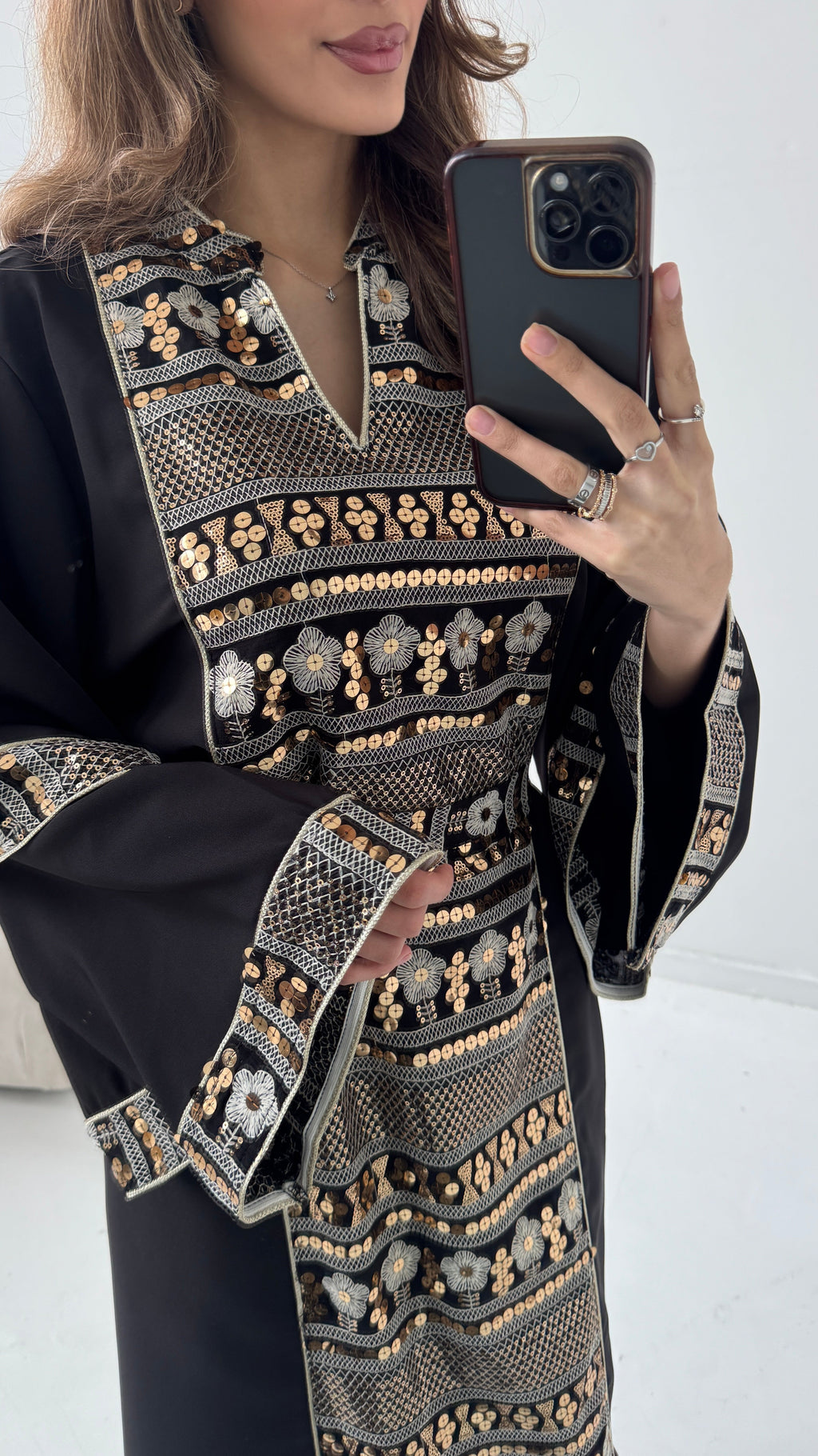 CAFTAN ORNÉ NOIR/DORÉ - FILAL