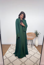OUVERT ÉLÉGANT ABAYA ÉMERAUDE - FARIBA